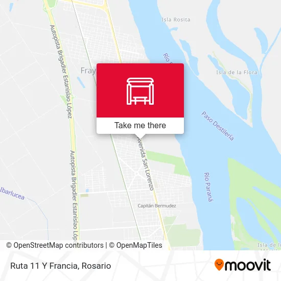 Ruta 11 Y Francia map