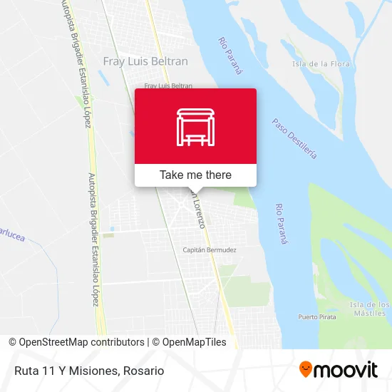 Ruta 11 Y Misiones map