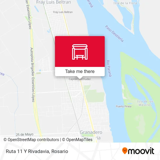 Ruta 11 Y Rivadavia map