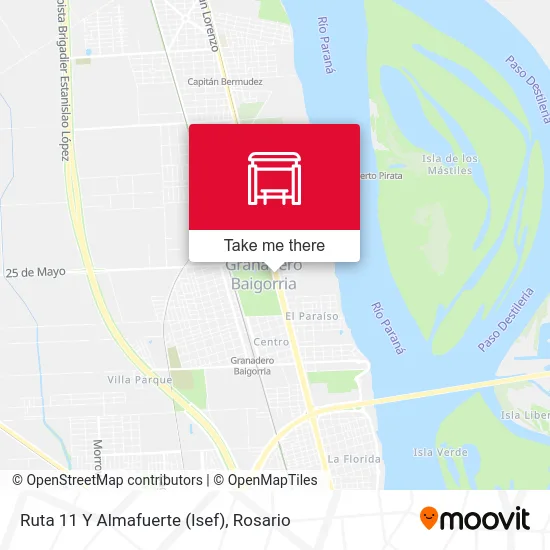 Ruta 11 Y Almafuerte (Isef) map