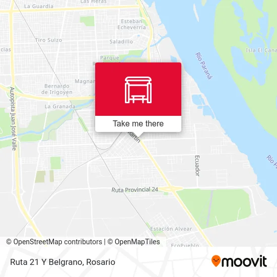 Ruta 21 Y Belgrano map