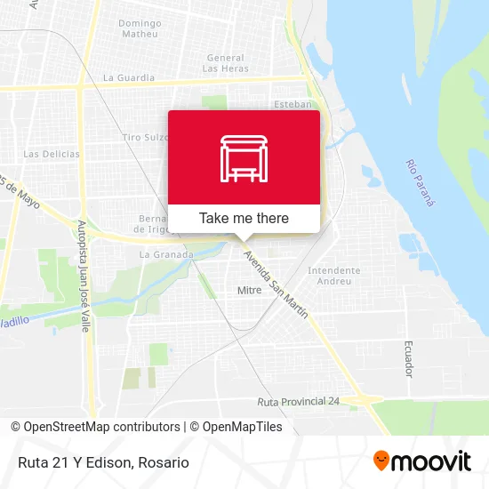 Ruta 21 Y Edison map