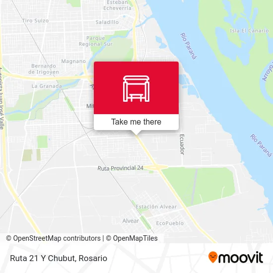Ruta 21 Y Chubut map