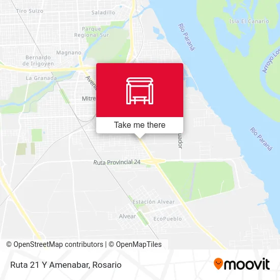 Ruta 21 Y Amenabar map