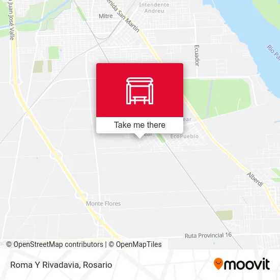 Roma Y Rivadavia map