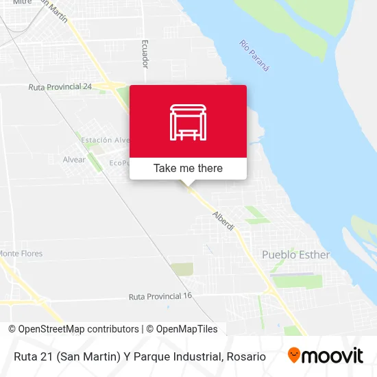 Ruta 21 (San Martin) Y Parque Industrial map