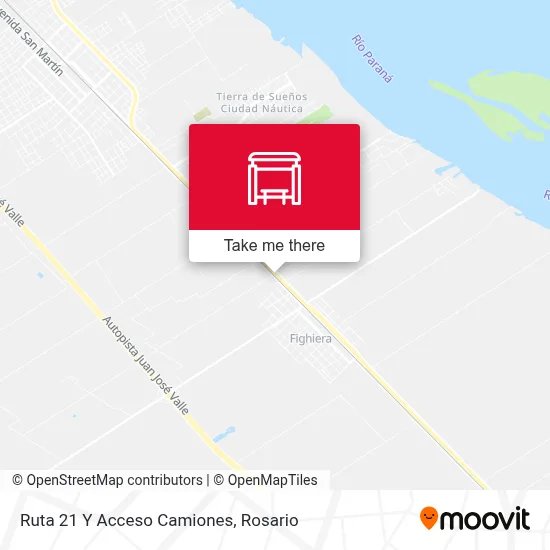 Ruta 21 Y Acceso Camiones map
