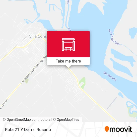 Ruta 21 Y Izarra map