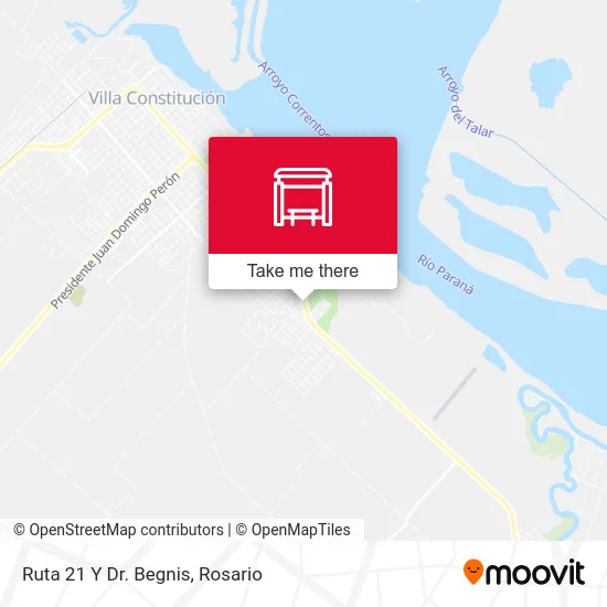 Ruta 21 Y Dr. Begnis map