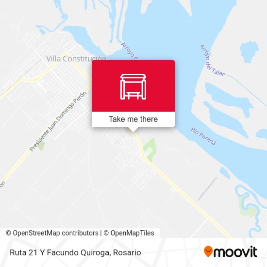 Ruta 21 Y Facundo Quiroga map