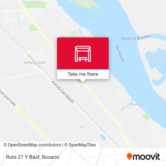 Ruta 21 Y Basf map