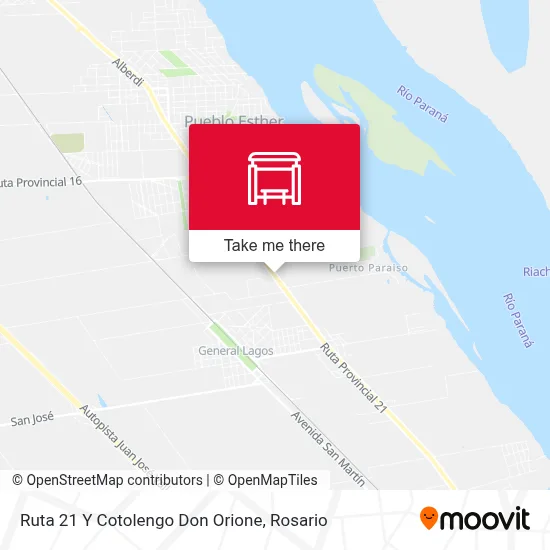 Ruta 21 Y Cotolengo Don Orione map
