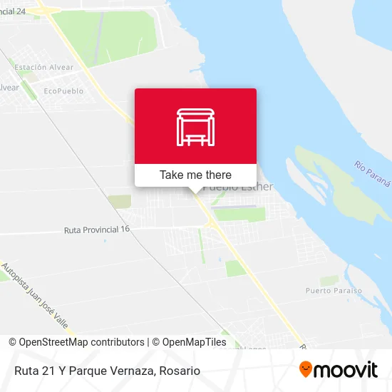 Ruta 21 Y Parque Vernaza map