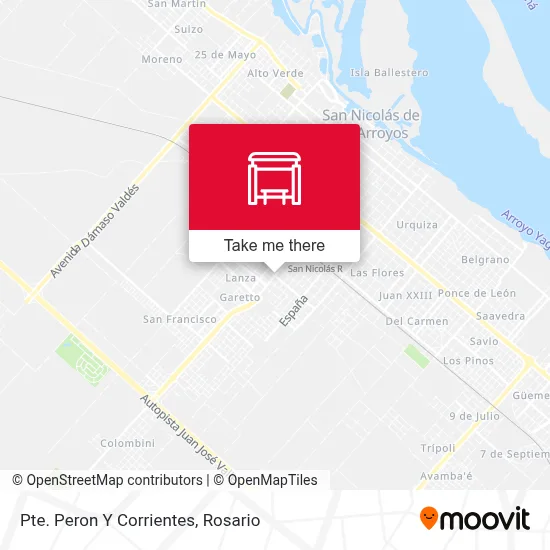 Pte. Peron Y Corrientes map