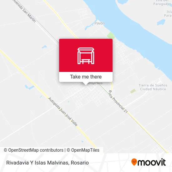 Rivadavia Y Islas Malvinas map