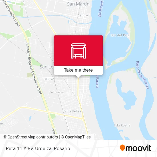 Ruta 11 Y Bv. Urquiza map