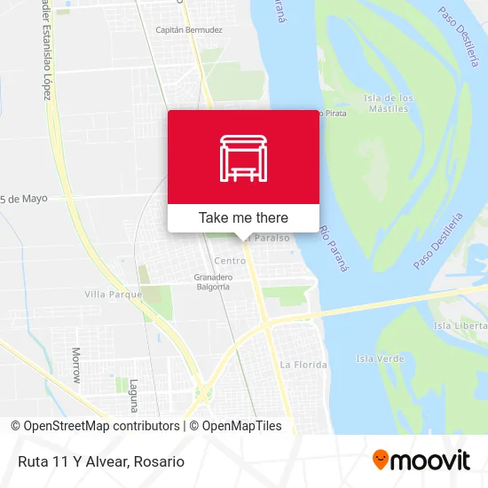 Ruta 11 Y Alvear map