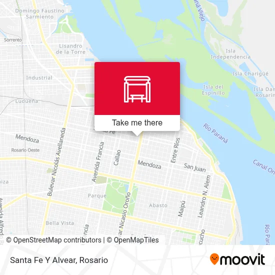 Santa Fe Y Alvear map