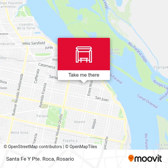 Santa Fe Y Pte. Roca map