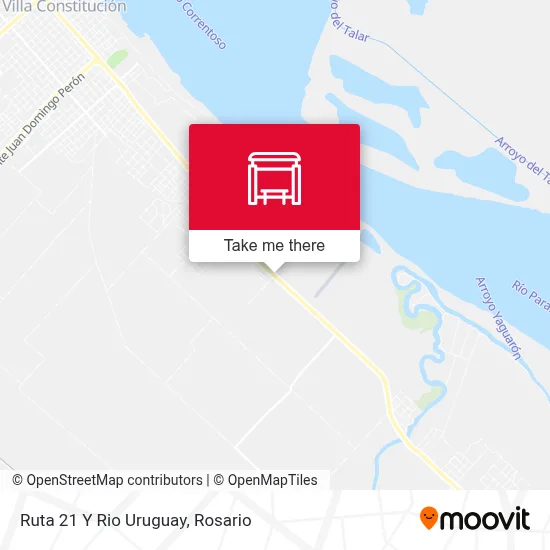 Ruta 21 Y Rio Uruguay map