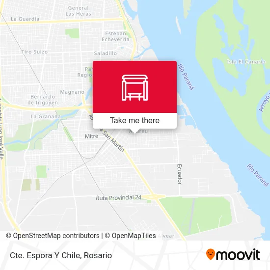 Cte. Espora Y Chile map