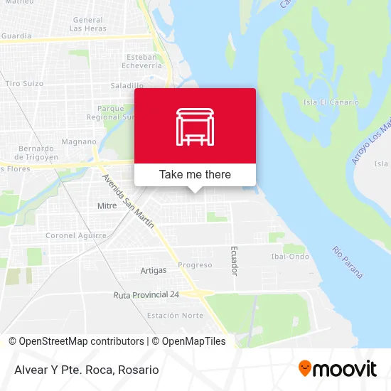 Alvear Y Pte. Roca map