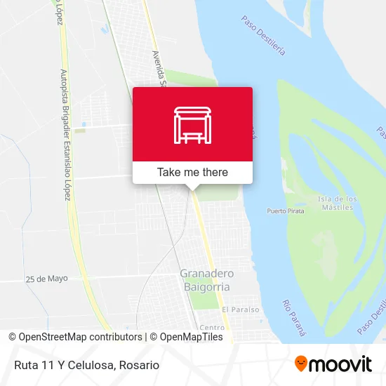 Ruta 11 Y Celulosa map