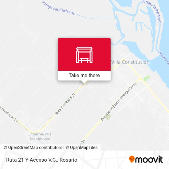 Ruta 21 Y Acceso V.C. map