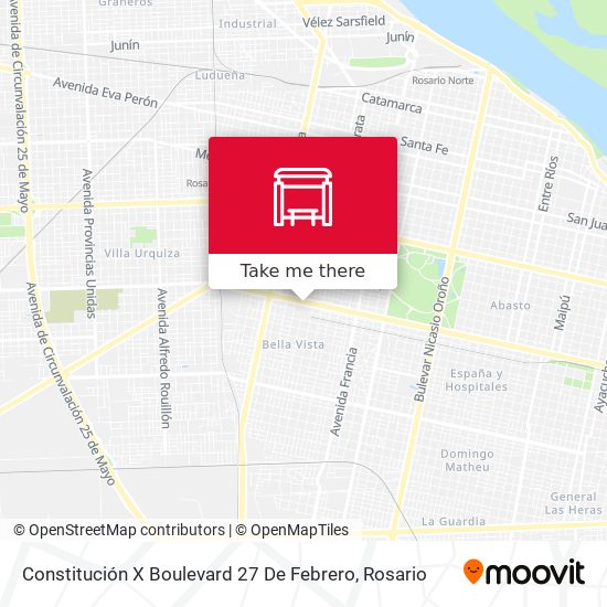Mapa de Constitución X Boulevard 27 De Febrero
