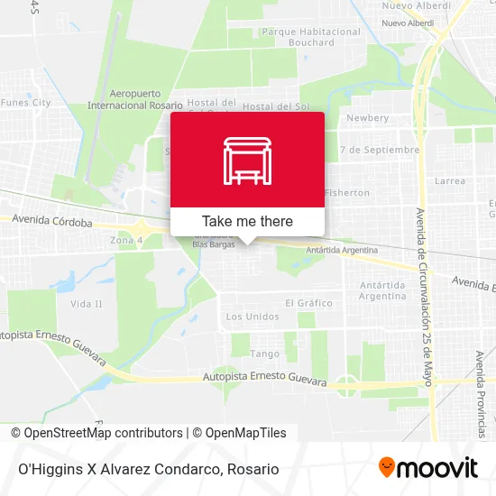 O'Higgins X Alvarez Condarco map