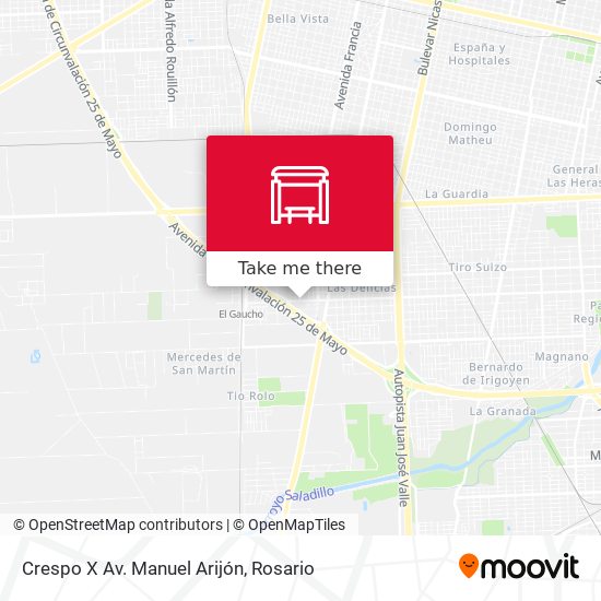 Crespo X Av. Manuel Arijón map