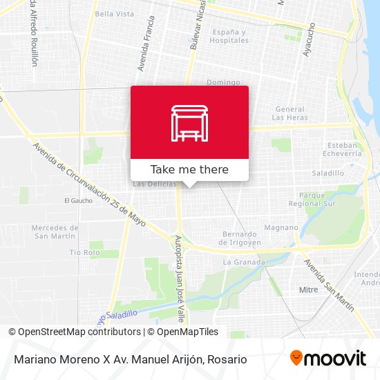 Mapa de Mariano Moreno X Av. Manuel Arijón