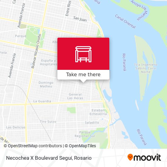 Necochea X Boulevard Seguí map