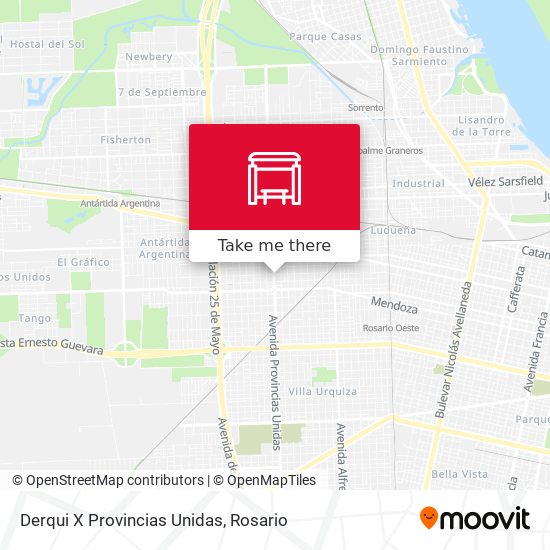 Derqui X Provincias Unidas map