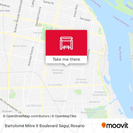 Mapa de Bartolomé Mitre X Boulevard Seguí