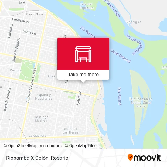 Riobamba X Colón map