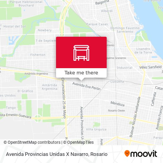 Mapa de Avenida Provincias Unidas X Navarro