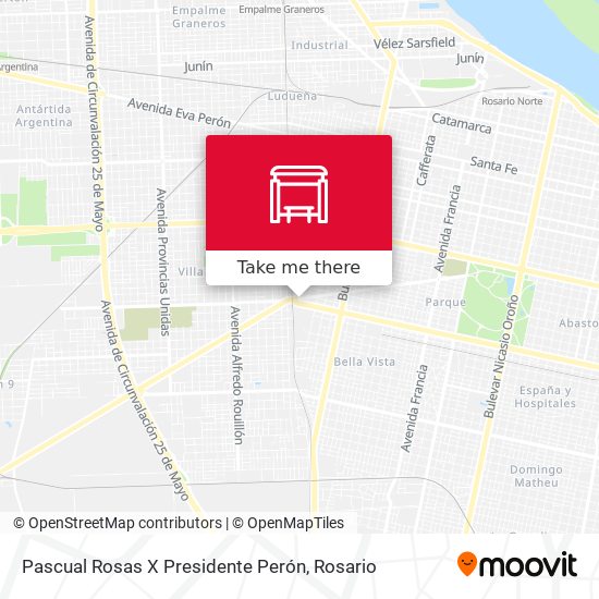 Pascual Rosas X Presidente Perón map