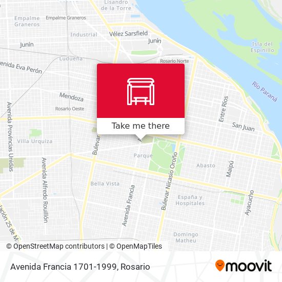 Avenida Francia 1701-1999 map