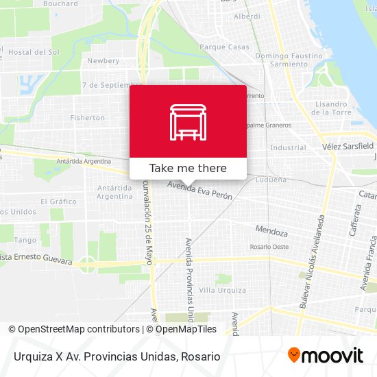 Mapa de Urquiza X Av. Provincias Unidas