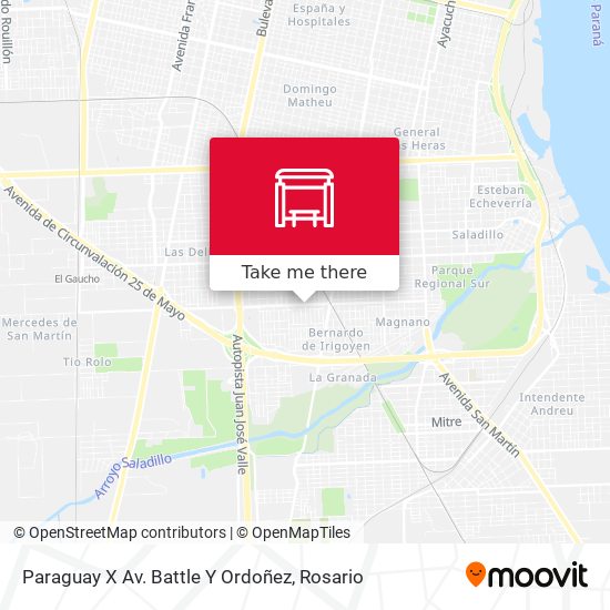 Mapa de Paraguay X Av. Battle Y Ordoñez