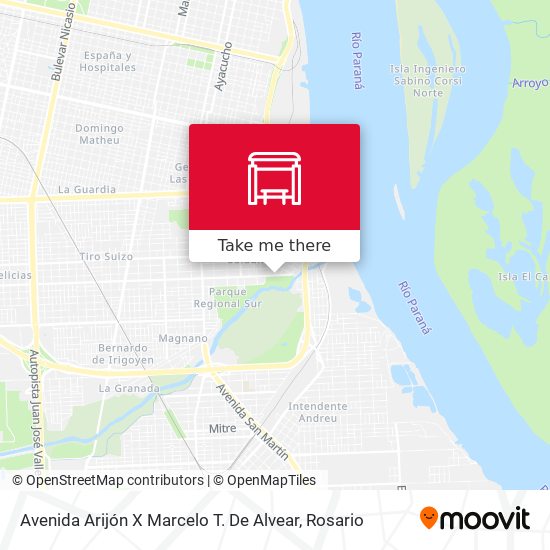 Avenida Arijón X Marcelo T. De Alvear map