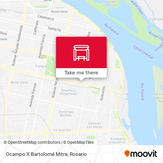 Ocampo X Bartolomé Mitre map