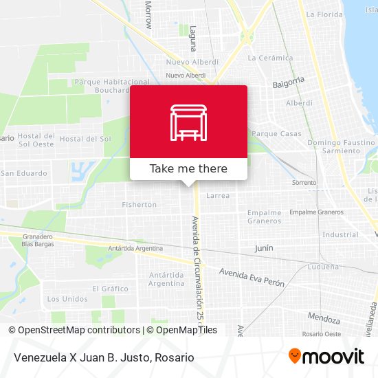 Venezuela X Juan B. Justo map