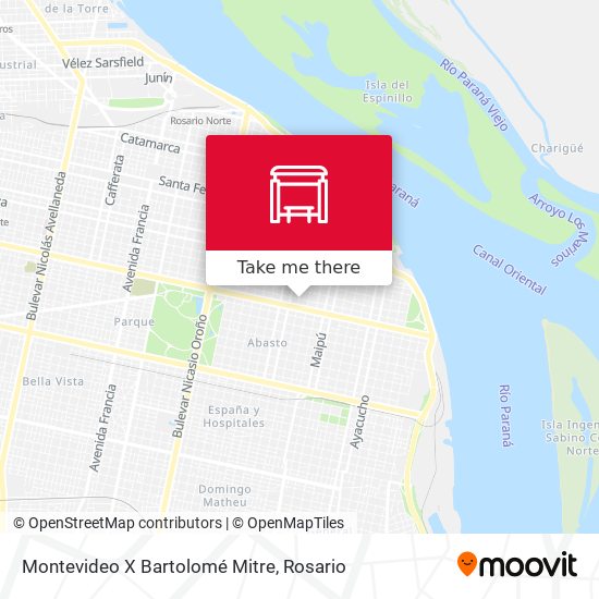 Montevideo X Bartolomé Mitre map