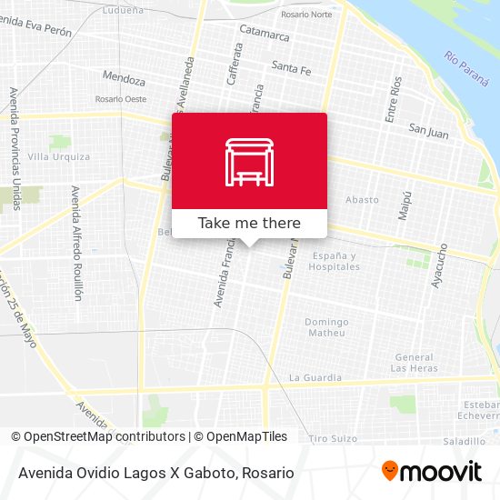 Avenida Ovidio Lagos X Gaboto map