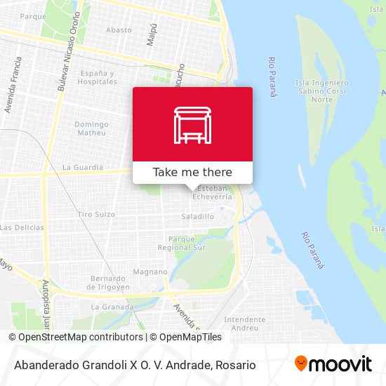 Abanderado Grandoli X O. V. Andrade map