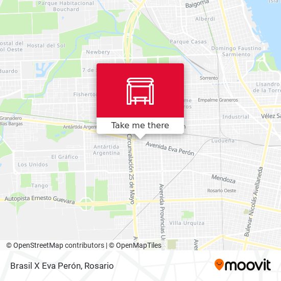Brasil X Eva Perón map