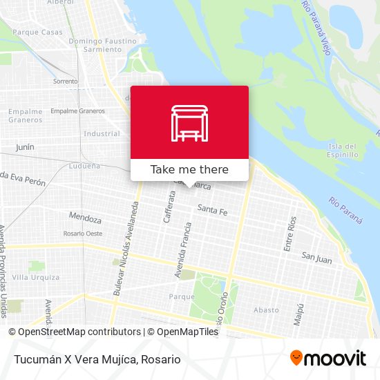Mapa de Tucumán X Vera Mujíca