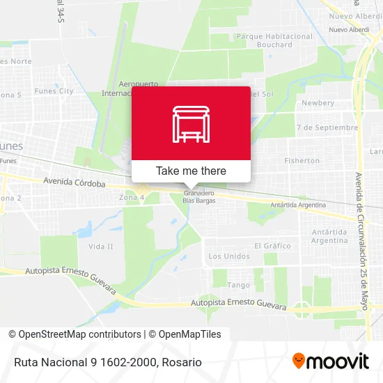 Ruta Nacional 9 1602-2000 map